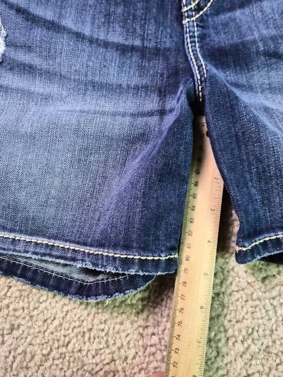 Silver Jeans Suki Shorts Women Size 31 Blue Denim Pocket Embroidery F903 - Picture 10 of 11